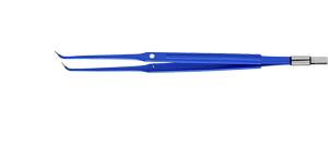 Биполярный пинцет загнутый антипригарный CLEANTips (250 мм)